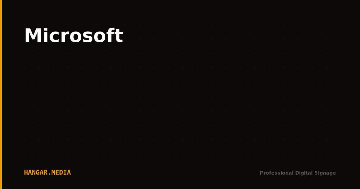 Microsoft Integrations | Digital Signage — Hangar.Media