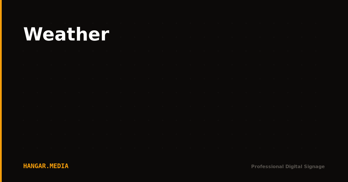 Weather Integrations | Digital Signage — Hangar.Media